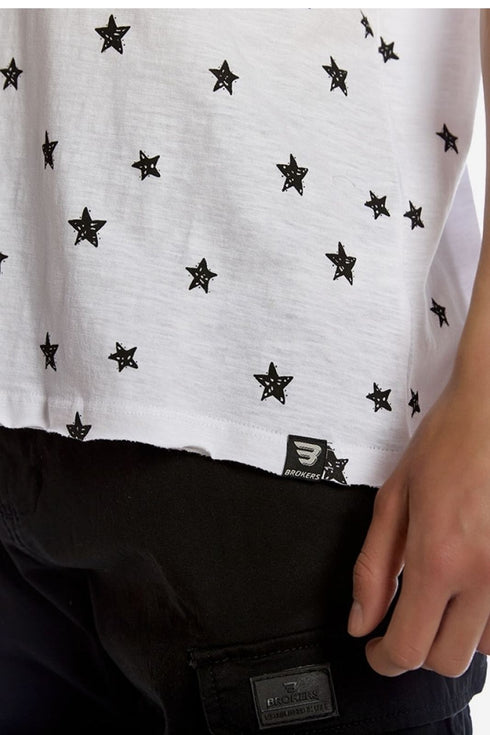 Ανδρικό T-Shirt Κοντό Μανίκι Λευκό BROKERS